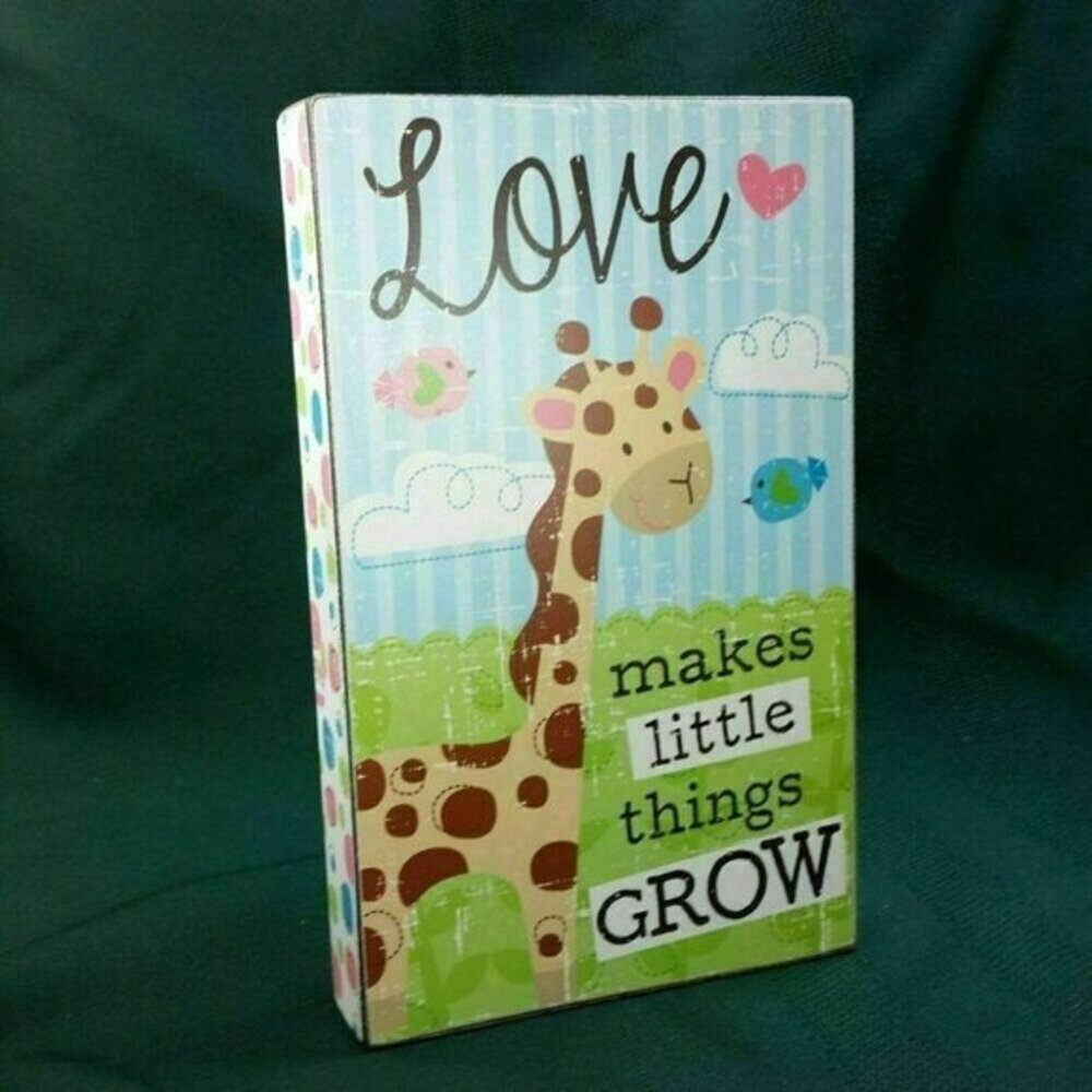 Jamie the Giraffe Love Makes Little Things Grow Baby Toddler Ganz Box Sign New